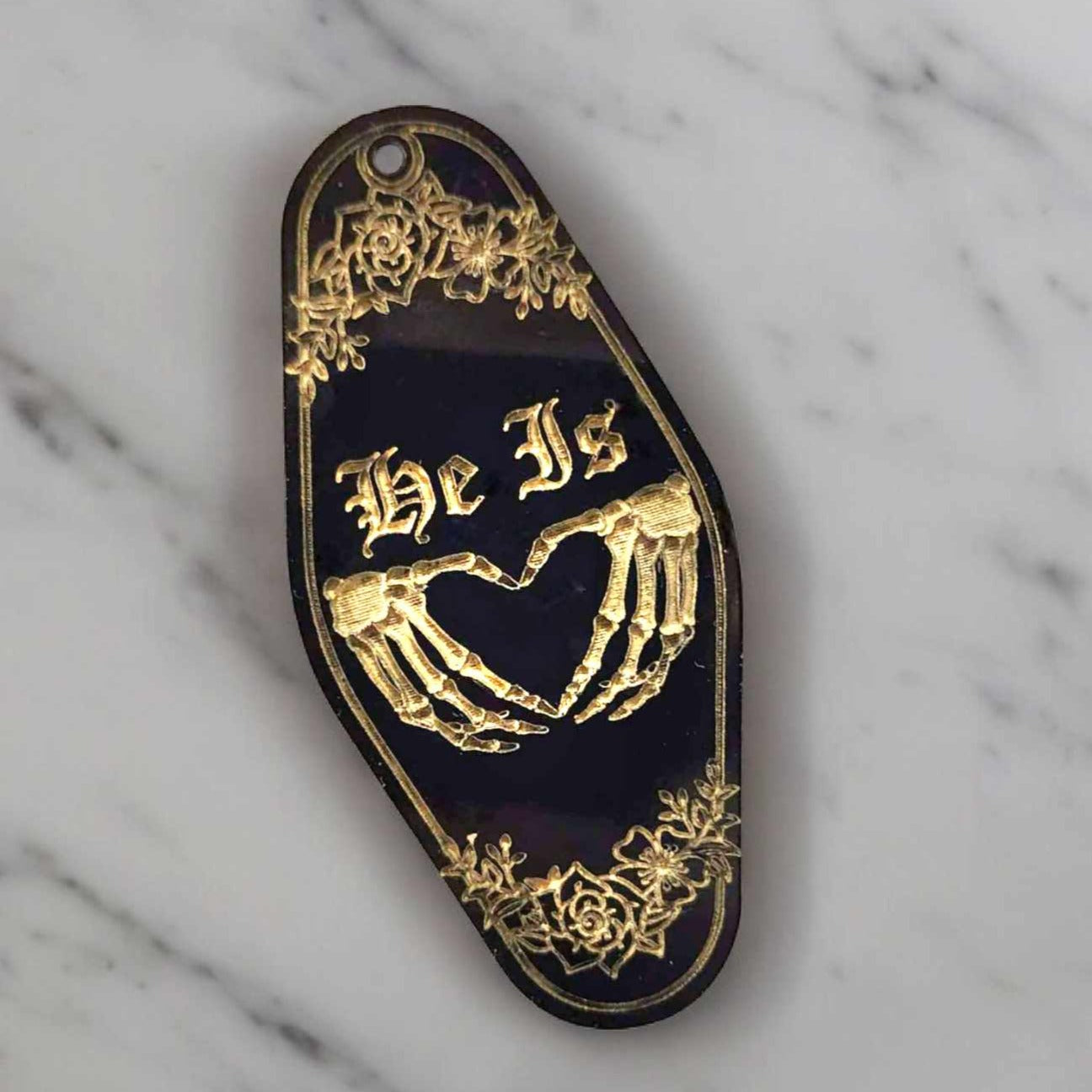 He Is Motel Key Fob