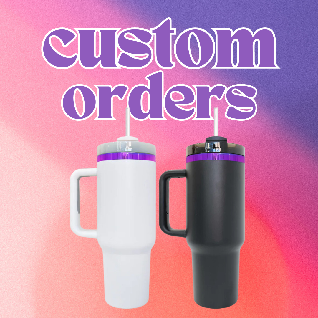 Custom Purple Plated 40oz Tumbler