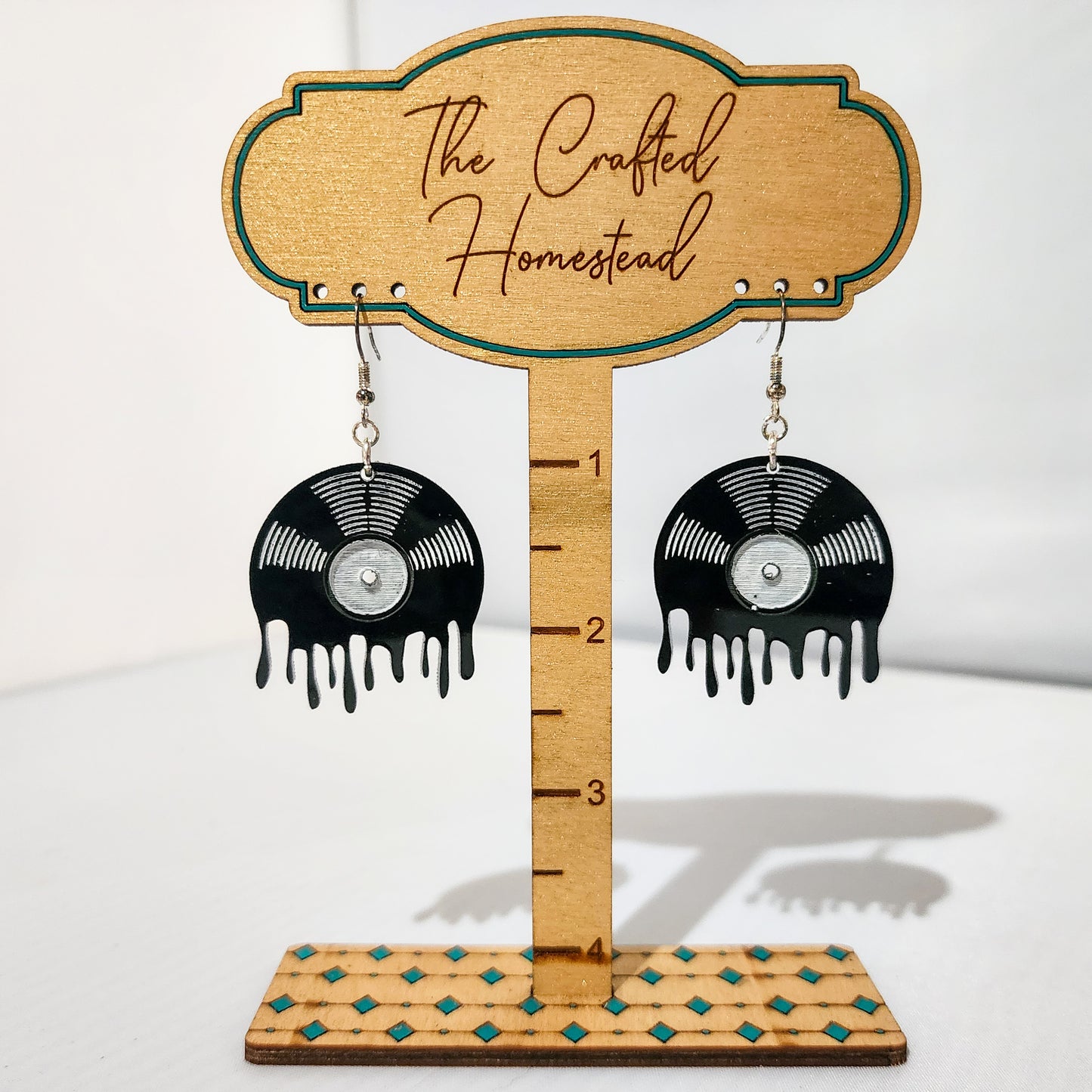 Melting Vinyl Record Earrings