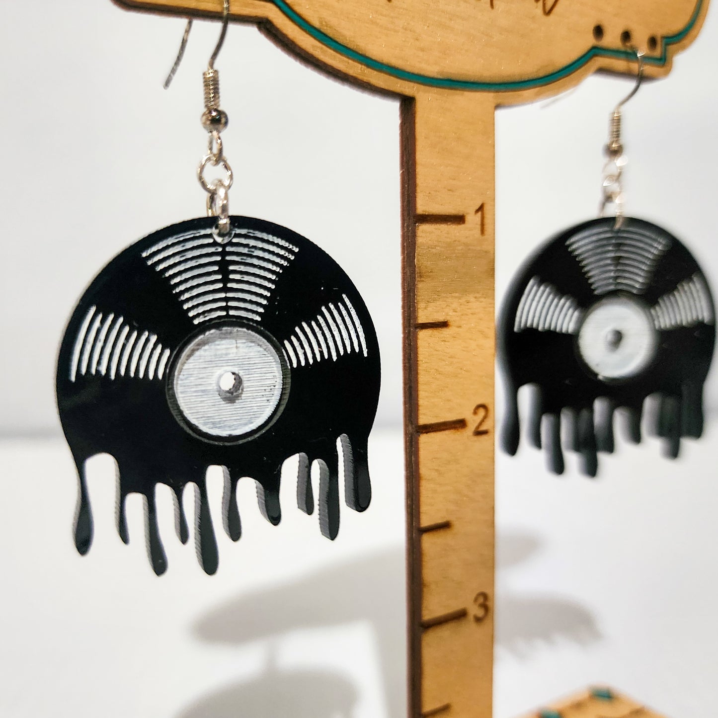 Melting Vinyl Record Earrings