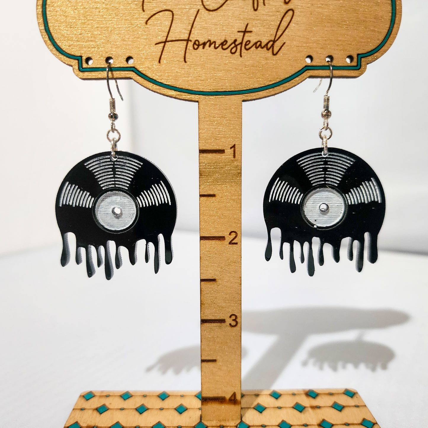 Melting Vinyl Record Earrings