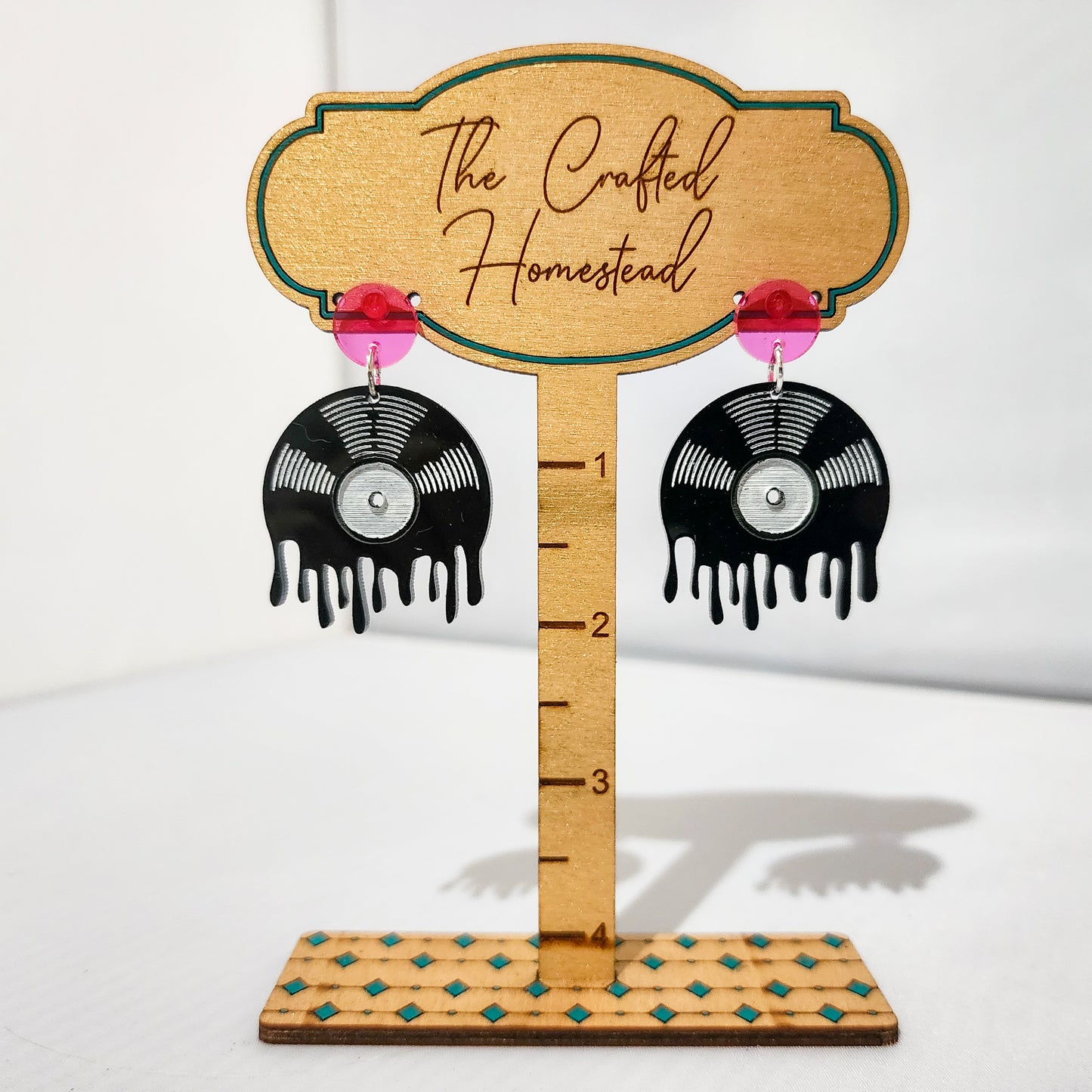 Melting Vinyl Record Earrings