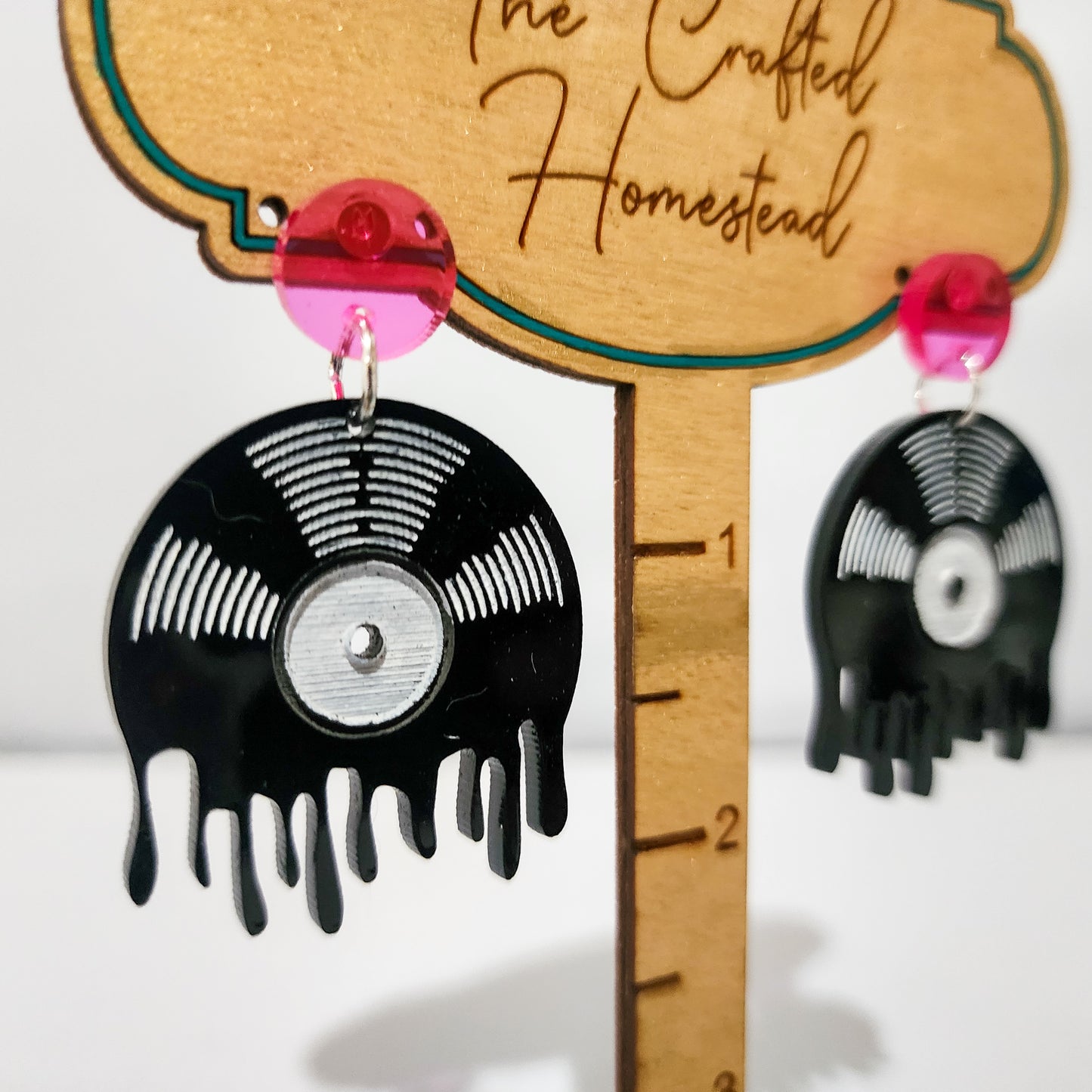 Melting Vinyl Record Earrings