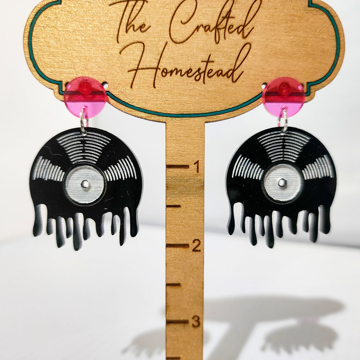 Melting Vinyl Record Earrings