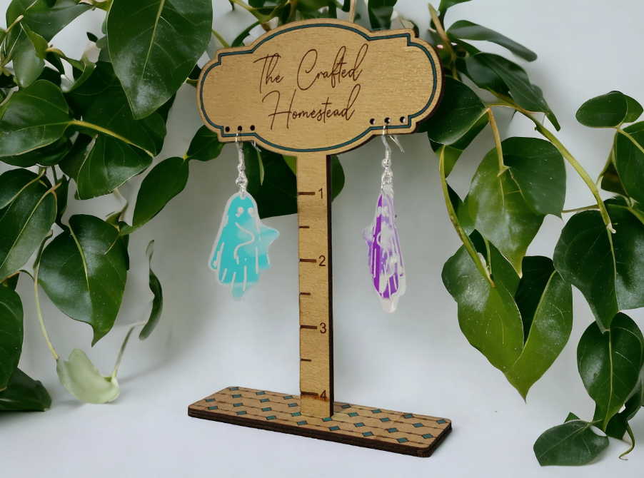 Holographic Ghosty Earrings