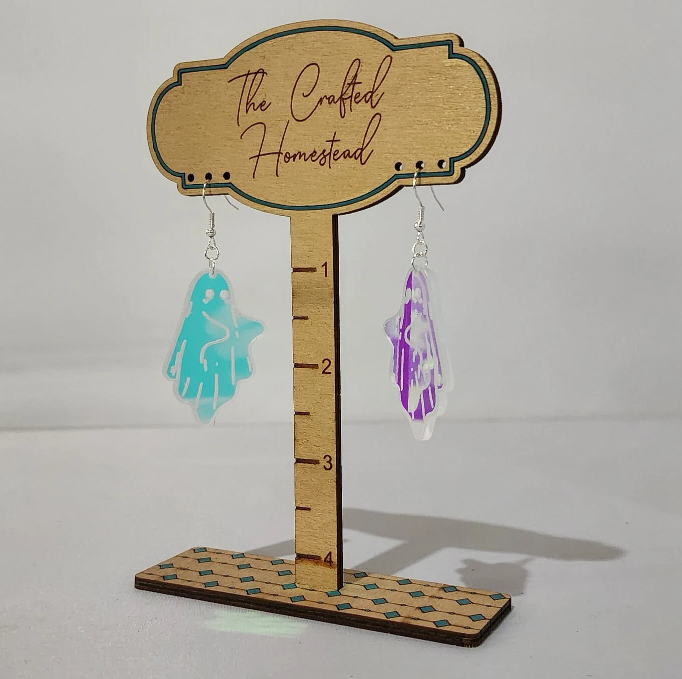 Holographic Ghosty Earrings