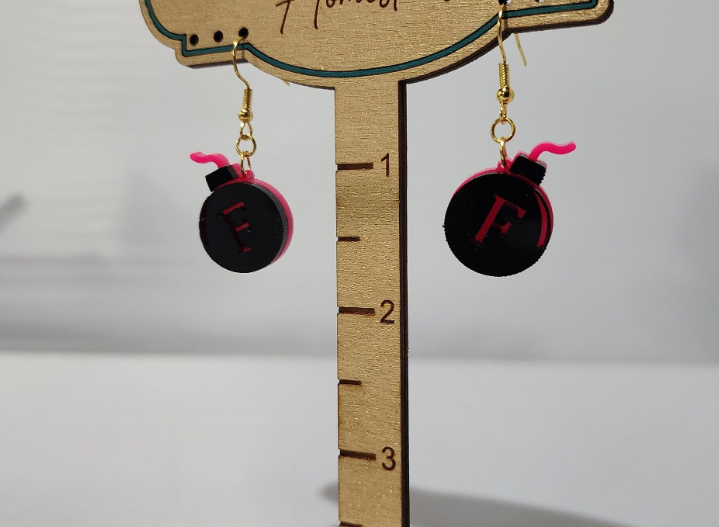 F Bomb Dangling Earrings