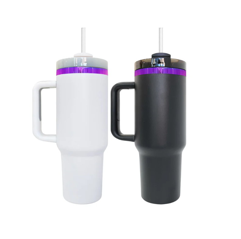 Custom Purple Plated 40oz Tumbler