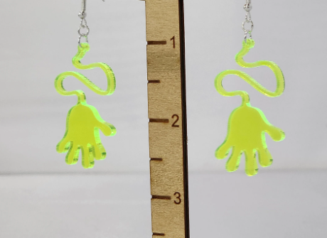 Sticky Hand Dangling Earrings