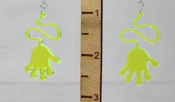 Sticky Hand Dangling Earrings